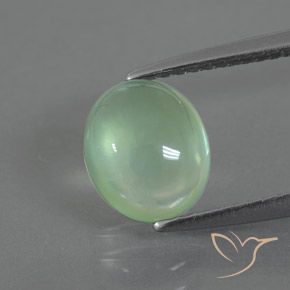 2.16ct 자연스러운 밝은 노란색 녹색 프레나이트, 타원형, 투명한