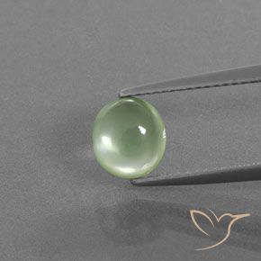 1.76ct 자연스러운 페일 페어 그린 프레나이트, 타원형, 투명한