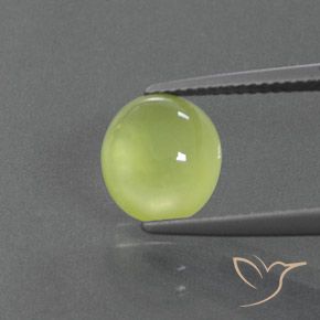 2.97ct 자연스러운 연노랑 프레나이트, 타원형, 투명/반투명