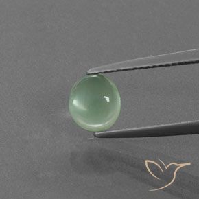 1.52ct 자연스러운 라이트 민트 프레나이트, 타원형, 투명한