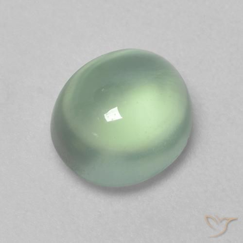 1.75ct 자연스러운 연한 초록색 프레나이트, 타원형, 투명한