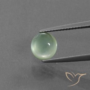 2.26ct 자연스러운 연한 초록색 프레나이트, 둥근, 투명한
