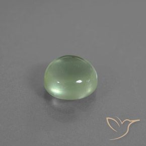 1.93캐럿 천연 황록색 프레나이트, 타원형, 투명한