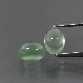 3.35캐럿 천연 그린 프레나이트 보석, 타원형 컷, 7.8×5.9 mm, 투명한