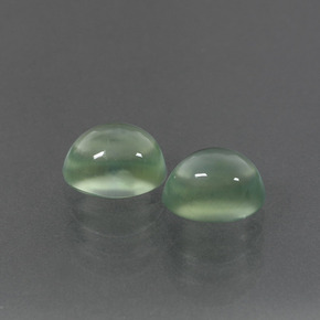 3.35캐럿 천연 그린 프레나이트 보석, 타원형 컷, 7.8×5.9 mm, 투명한