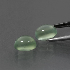 3.35캐럿 천연 그린 프레나이트 보석, 타원형 컷, 7.8×5.9 mm, 투명한