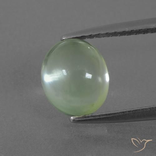 2.34캐럿 천연 라이트 페어 그린 프레나이트, 타원형 컷, 8.3×7 mm, 투명한