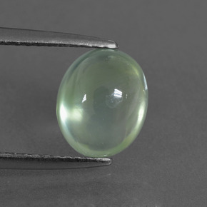 2.52캐럿 천연 그린 프레나이트, 타원형 컷, 8.8×7.1 mm, 투명한