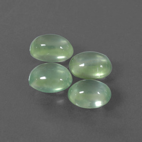 캐럿 천연 그린 프레나이트 보석, 타원형 컷, 7.4×5.8 mm, 투명한