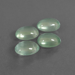 캐럿 천연 그린 프레나이트 보석, 타원형 컷, 7.8×5.8 mm, 투명한