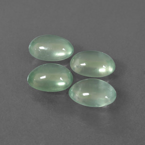 캐럿 천연 그린 프레나이트 보석, 타원형 컷, 7.8×5.8 mm, 투명한