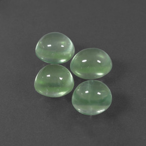 캐럿 천연 그린 프레나이트 보석, 타원형 컷, 6.7×5.8 mm, 투명한