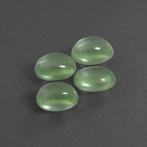 캐럿 천연 그린 프레나이트 보석, 타원형 컷, 7.5×5.7 mm, 투명한