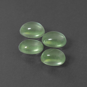 캐럿 천연 그린 프레나이트 보석, 타원형 컷, 7.5×5.7 mm, 투명한