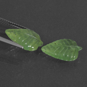 8.96캐럿 천연 그린 프레나이트 보석, 멋진 모양, 15.1×11.1 mm, 투명한