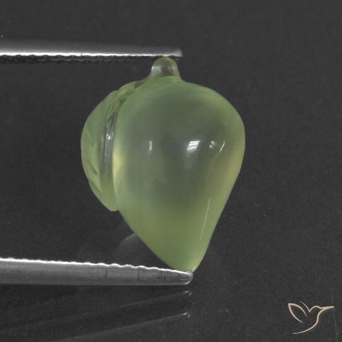 6.02ct 자연스러운 미디엄 그린 프레나이트, 팬시한, 투명한