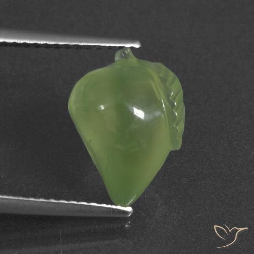 6.02ct 자연스러운 따뜻한 녹색 프레나이트, 팬시한, 투명한