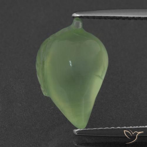 7.25ct 자연스러운 미디엄 그린 프레나이트, 팬시한, 투명한