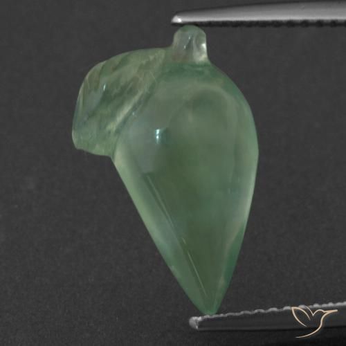 6.37ct 자연스러운 연한 초록색 프레나이트, 팬시한, 투명한