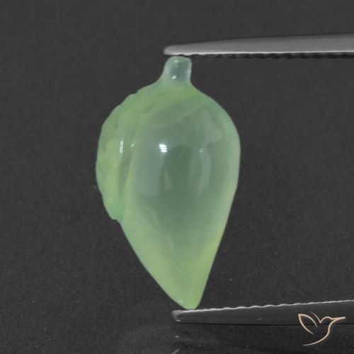 5.55ct 자연스러운 미디엄 그린 프레나이트, 팬시한, 투명한