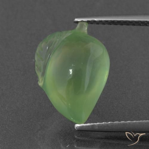7.00ct 자연스러운 미디엄 그린 프레나이트, 팬시한, 투명한