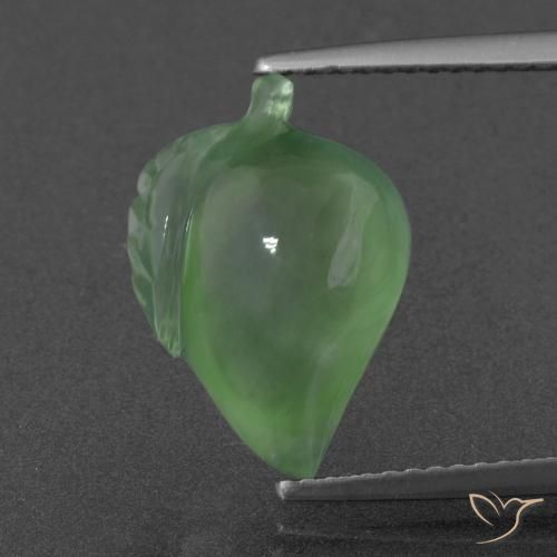 6.40ct 자연스러운 미디엄 그린 프레나이트, 팬시한, 투명한