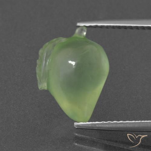 5.90ct 자연스러운 연두색 프레나이트, 팬시한, 투명한