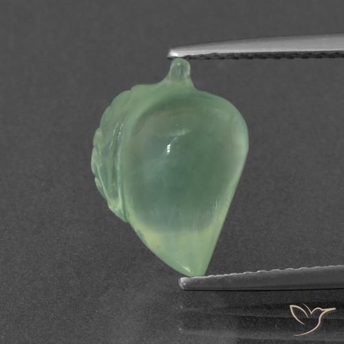 5.57ct 자연스러운 라이트 파인 그린 프레나이트, 팬시한, 투명한