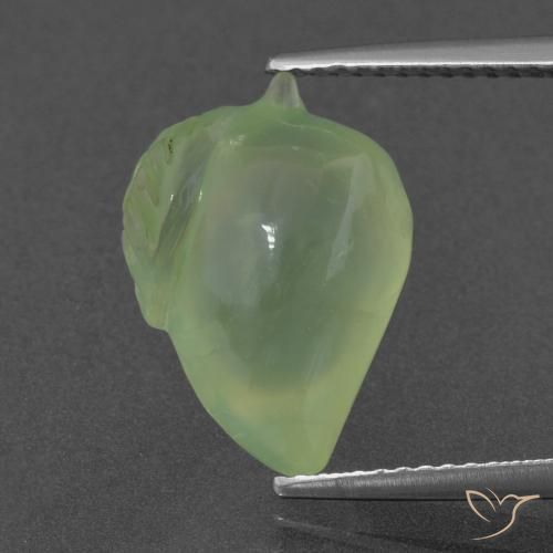 7.98ct 자연스러운 옅은 라임 그린 프레나이트, 팬시한, 투명한