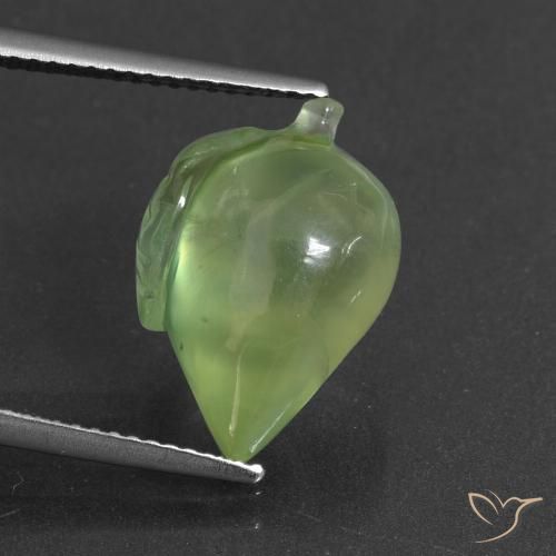 10.14ct 자연스러운 미디엄 그린 프레나이트, 팬시한, 투명한