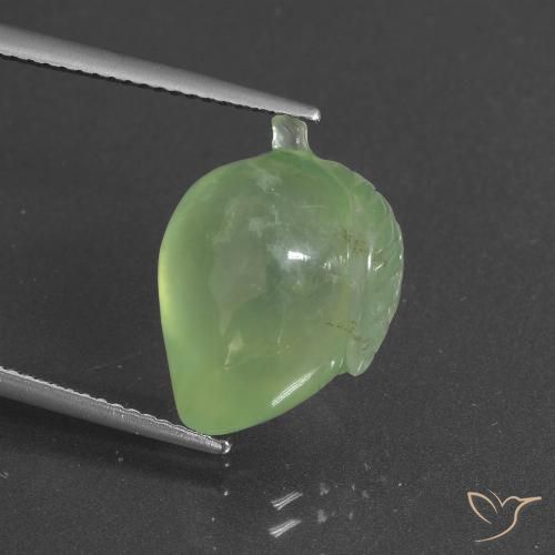 12.14ct 자연스러운 옅은 라임 그린 프레나이트, 팬시한, 투명한