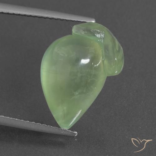 10.20ct 자연스러운 미디엄 그린 프레나이트, 팬시한, 투명한