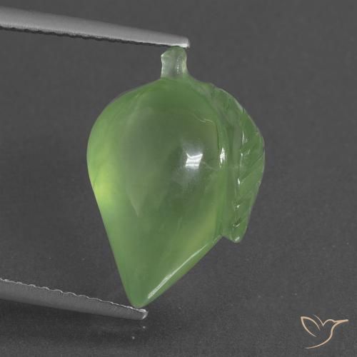 9.18캐럿 천연 라임 그린 프레나이트, 멋진 모양, 17.3×11.7 mm, 투명한