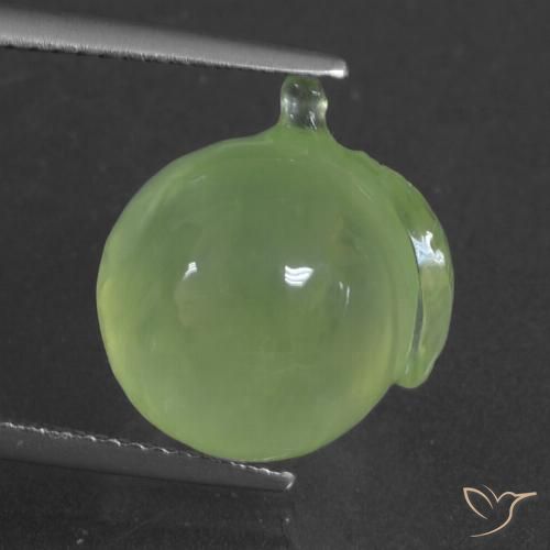 12.12ct 자연스러운 라임 그린 프레나이트, 팬시한, 투명한