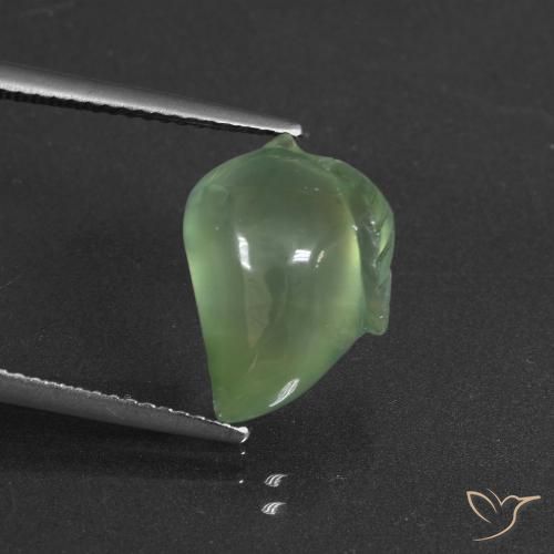 7.74ct 자연스러운 페어 그린 프레나이트, 팬시한, 투명한
