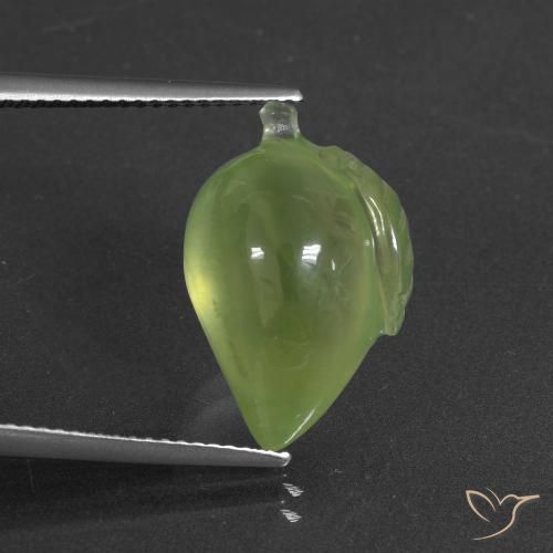 12.43ct 자연스러운 라임 그린 프레나이트, 팬시한, 투명한