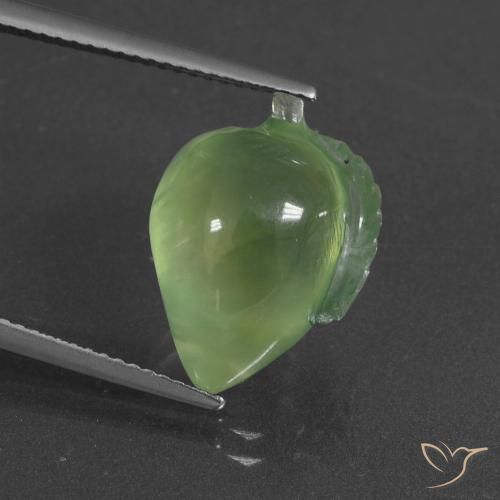 11.03ct 자연스러운 미디엄 그린 프레나이트, 팬시한, 투명한