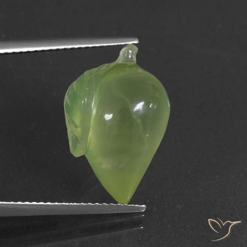 12.14ct 자연스러운 따뜻한 녹색 프레나이트, 팬시한, 투명한