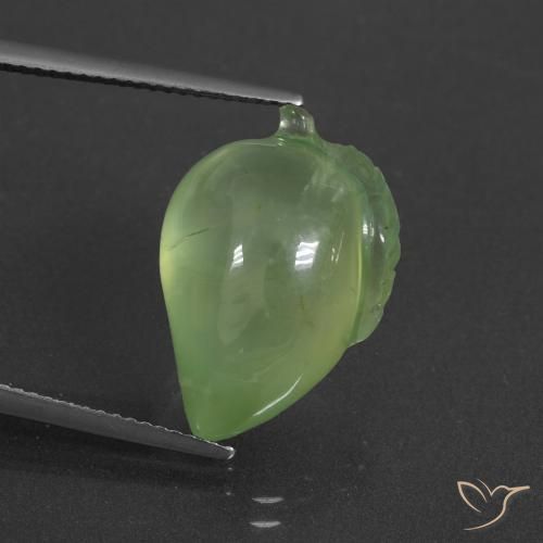 16.61ct 자연스러운 미디엄 그린 프레나이트, 팬시한, 투명한