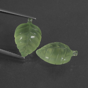 캐럿 천연 녹색 프레나이트 보석, 멋진 모양, 투명한