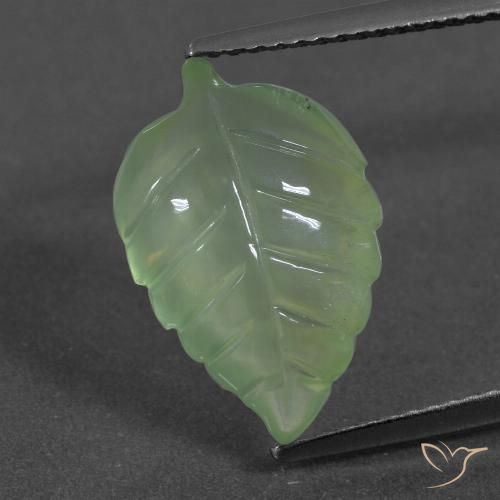 6.06ct 자연스러운 미디엄 그린 프레나이트, 팬시한, 투명한