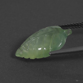 5.62캐럿 천연 녹색 프레나이트, 멋진 모양, 투명한