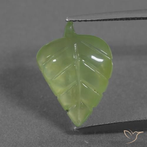 5.65ct 자연스러운 따뜻한 녹색 프레나이트, 팬시한, 투명한