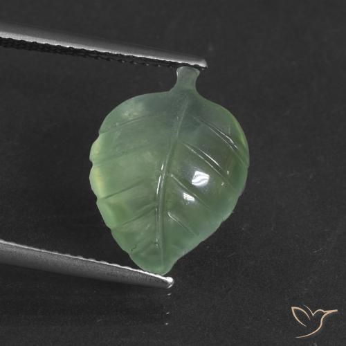5.62ct 자연스러운 따뜻한 녹색 프레나이트, 팬시한, 투명한