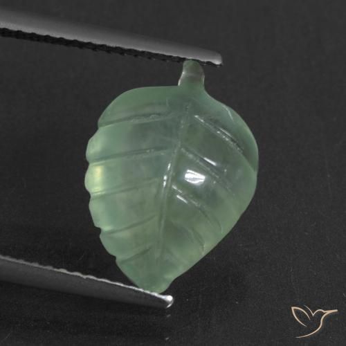 4.92ct 자연스러운 라이트 민트 그린 프레나이트, 팬시한, 투명한