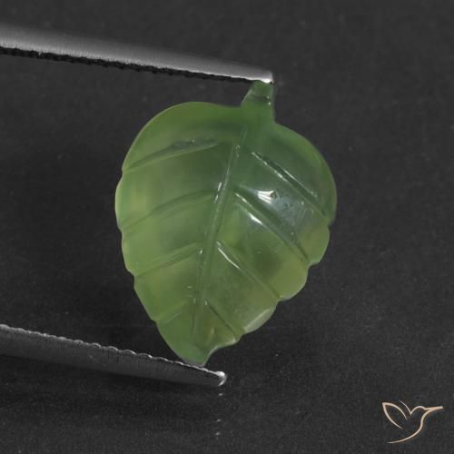 6.21ct 자연스러운 미디엄 그린 프레나이트, 팬시한, 투명한
