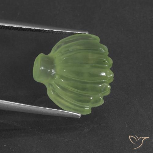 10.71ct 자연스러운 라임 그린 프레나이트, 팬시한, 투명한