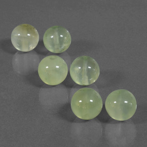캐럿 천연 그린 프레나이트 보석, 구형 / 볼, 10.58 mm, 투명한