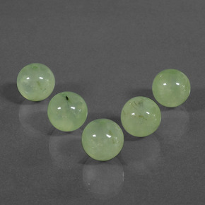 47.79캐럿 천연 그린 프레나이트 보석, 구형 / 볼, 10.62 mm, 투명한