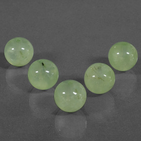 47.79캐럿 천연 그린 프레나이트 보석, 구형 / 볼, 10.62 mm, 투명한